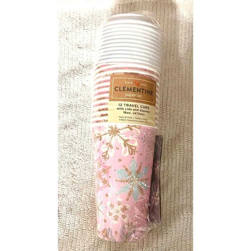 Clementine PINK Winter Travel Cups